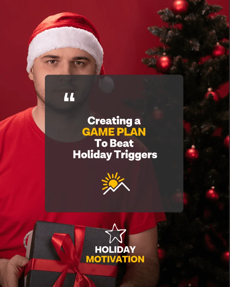 Man alone with a holiday gift How to create a holiday porn triggers plan